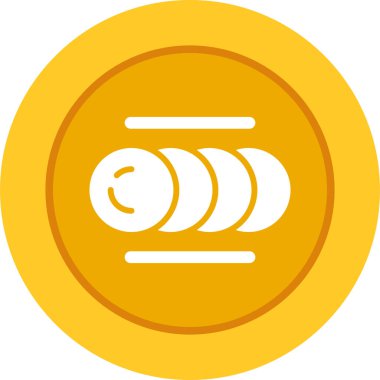 Bozuk para ikonu. Web için para vektör simgelerinin düz çizimi