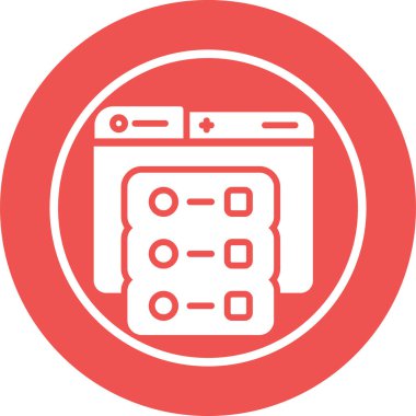 sunucu web simgesi vektör illüstrasyonu