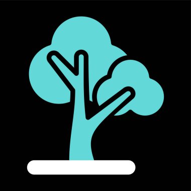 Soyut arkaplanda ağaç simgesi izole edildi