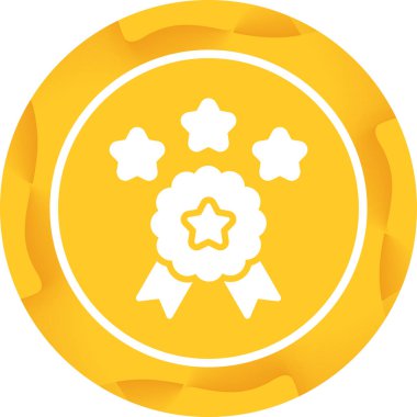 Madalya. Web simgesi basit illüstrasyon