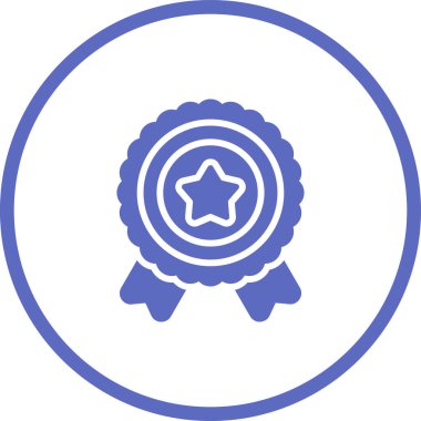 Madalya web simgesi vektör illüstrasyonu 