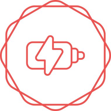 Bir çizgi simgesinin vektör illüstrasyonu