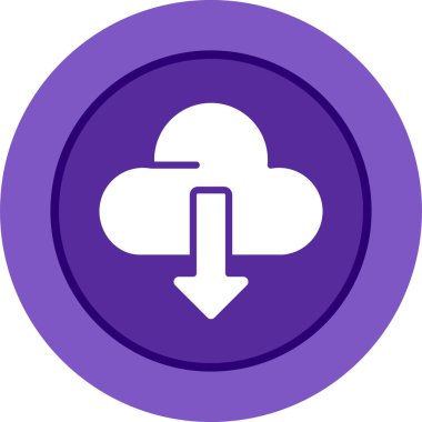 Bulut. Web simgesi basit illüstrasyon