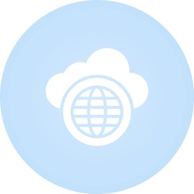 Bulut. Web simgesi basit illüstrasyon