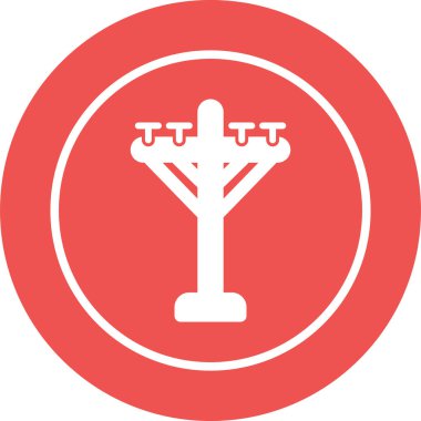 Beyaz arka planda David Icon 'un yıldızı izole edilmiş gri çizgi Yahudi bayramı. Hanuka sembolü. vektör illüstrasyonu