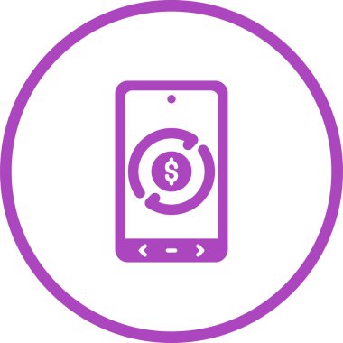 Akıllı telefon simgesinin vektör illüstrasyonu