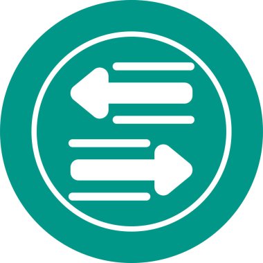 Doldurulmuş ok vektör simgesi yönünü - dış hat biçimi