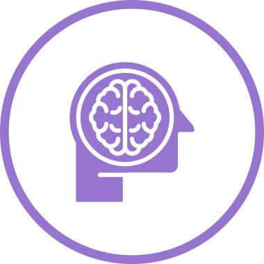 beyin modern ikon vektör illüstrasyonu