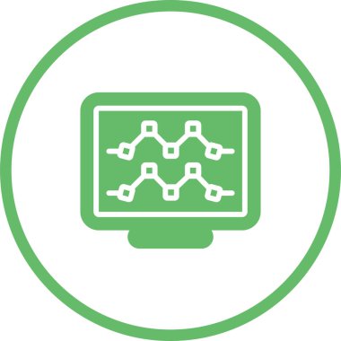 Masaüstü Bilgisayar Web simgesi vektör çizimi