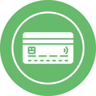 Kredi kartı simgesi, vektör illüstrasyonu