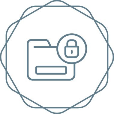 Belge Güvenlik Web simgesi vektör illüstrasyonu