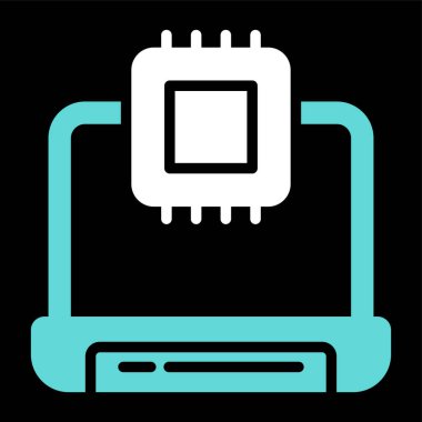 cpu simgesi vektör illüstrasyon tasarımı
