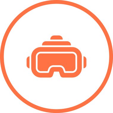 Sanal Gerçeklik Kulaklığı web simgesi, vektör illüstrasyonu