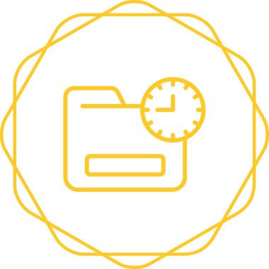 Alarm saat simgesi ana hat biçiminde