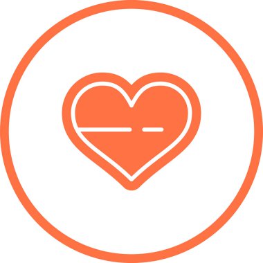 Kalp ikonu vektör illüstrasyonu