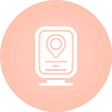 gps konum vektör çizgisi simgesi