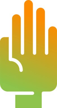 Düz bir el hareketi simgesi