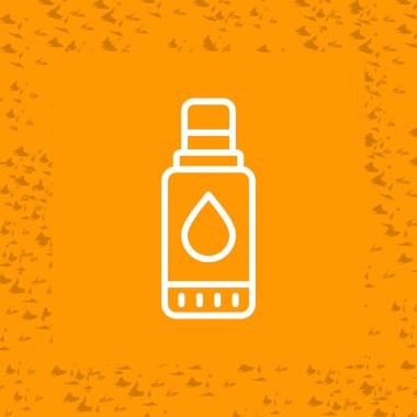 Damla ikonlu yağ şişesi, vektör illüstrasyonu