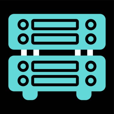 sunucu web simgesi vektör illüstrasyonu