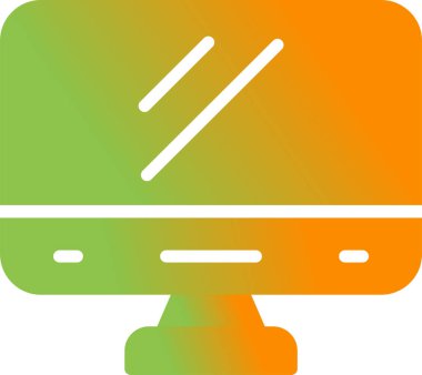 Masaüstü Bilgisayar Web simgesi vektör çizimi