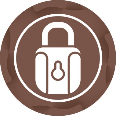 asma kilit web simge vektör çizim 