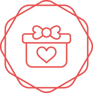 Kalpli bir hediye kutusunun vektör çizimi