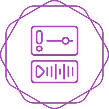 Bir müzik çalar simgesinin vektör illüstrasyonu