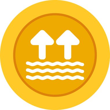 Su. Web simgesi basit illüstrasyon