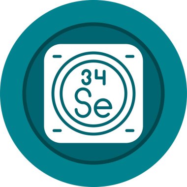 Kimyasal Element Web simgesi vektör çizimi