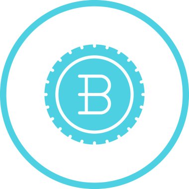 bitcoin. Web simgesi basit illüstrasyon