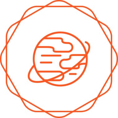 Küre 'nin vektör simgesi ve içinde bir gezegen