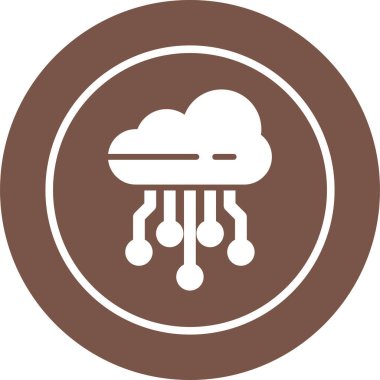 Bulut simgesi vektör illüstrasyonu