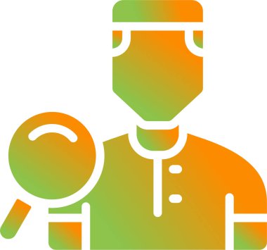 Hemşire hanım. Web simgesi basit illüstrasyon