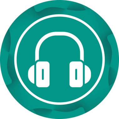 kulaklık web simgesi, vektör çizim