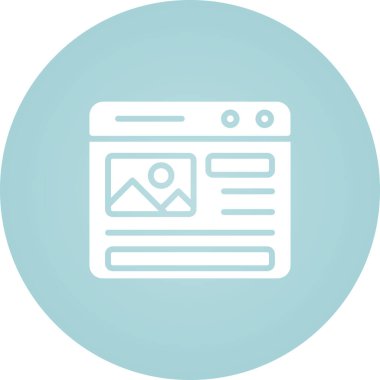 Web Tasarım Web ikonu vektör çizimi