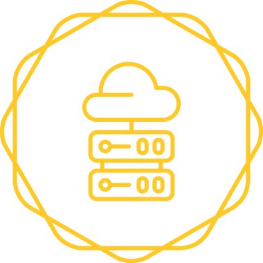 bulut depolama vektörü simgesi