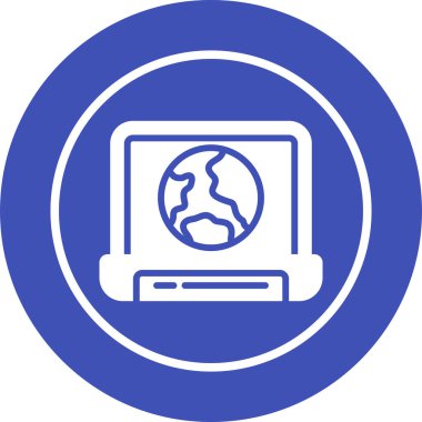 Dizüstü bilgisayar simgesinin vektör çizimi