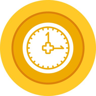 Saat simgesi, basit vektör illüstrasyonu