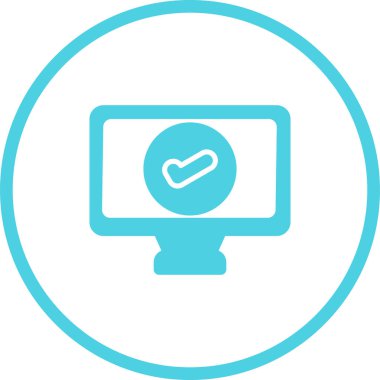 Vektör simgesini izle. bu düz sembol mavi renkle çizilmiş ve beyaz arkaplanda izole edilmiştir