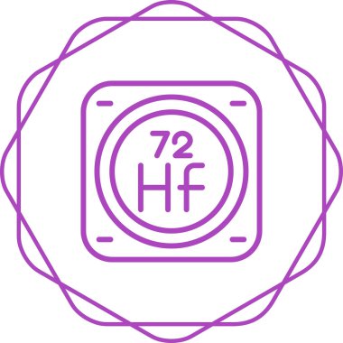 Kimyasal Element Web simgesi vektör çizimi