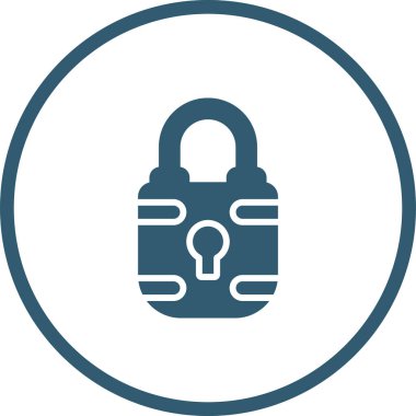 asma kilit web simge vektör çizim 