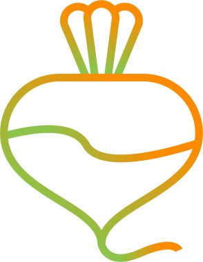 Yapraklı yeşil bir elmanın vektör çizimi.