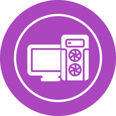 Fırın vektör simgesi. bu yuvarlak düz sembol beyaz arkaplan üzerinde menekşe rengi ile çizilir.