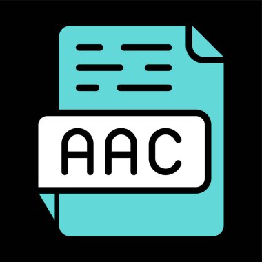 aac dosya biçimi vektör illüstrasyonu