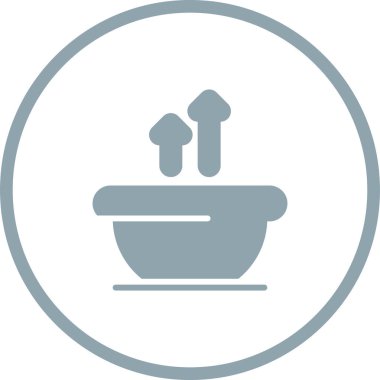 Küvet vektör ikonu. resim biçimi yuvarlak bir çember içinde düz bir simge, kobalt rengi, beyaz arkaplan.