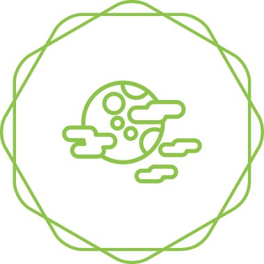 Gezegen. Web simgesi basit illüstrasyon