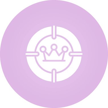 Taç. Web simgesi basit illüstrasyon