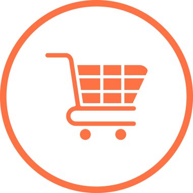 Alışveriş sepeti simgesinin vektör illüstrasyonu