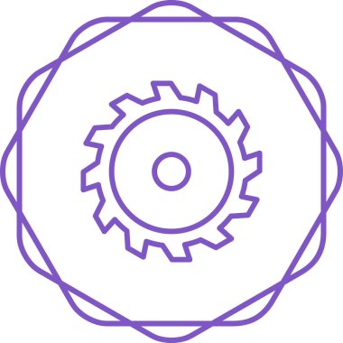 Moda biçimi izole edilmiş arka planda çark simgesi