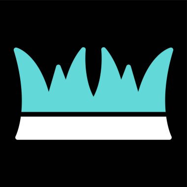 Şeffaf bir arkaplanda Crown vektör çizimi. Birinci kalite semboller. Web ve mobil tasarım için vuruş simgesi.